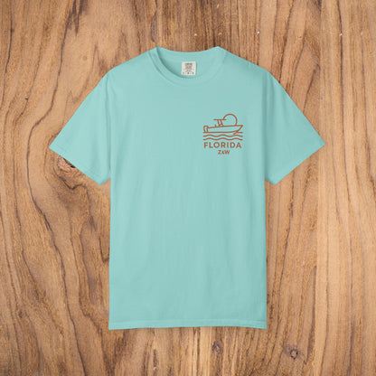 Unisex Florida Graphic Tee in mint green, highlighting a fun and trendy graphic perfect for casual outings or relaxed days at home.