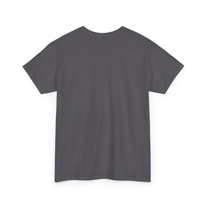 Back view of the True Crime & Moonshine Unisex Graphic Tee in gray color, showcasing its comfortable fit and vintage casual style for true crime lovers.