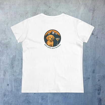 Back view of Unisex Dog Lover T-Shirt in white featuring a fun dog-themed graphic, perfect for dog lovers who appreciate comfort and style.