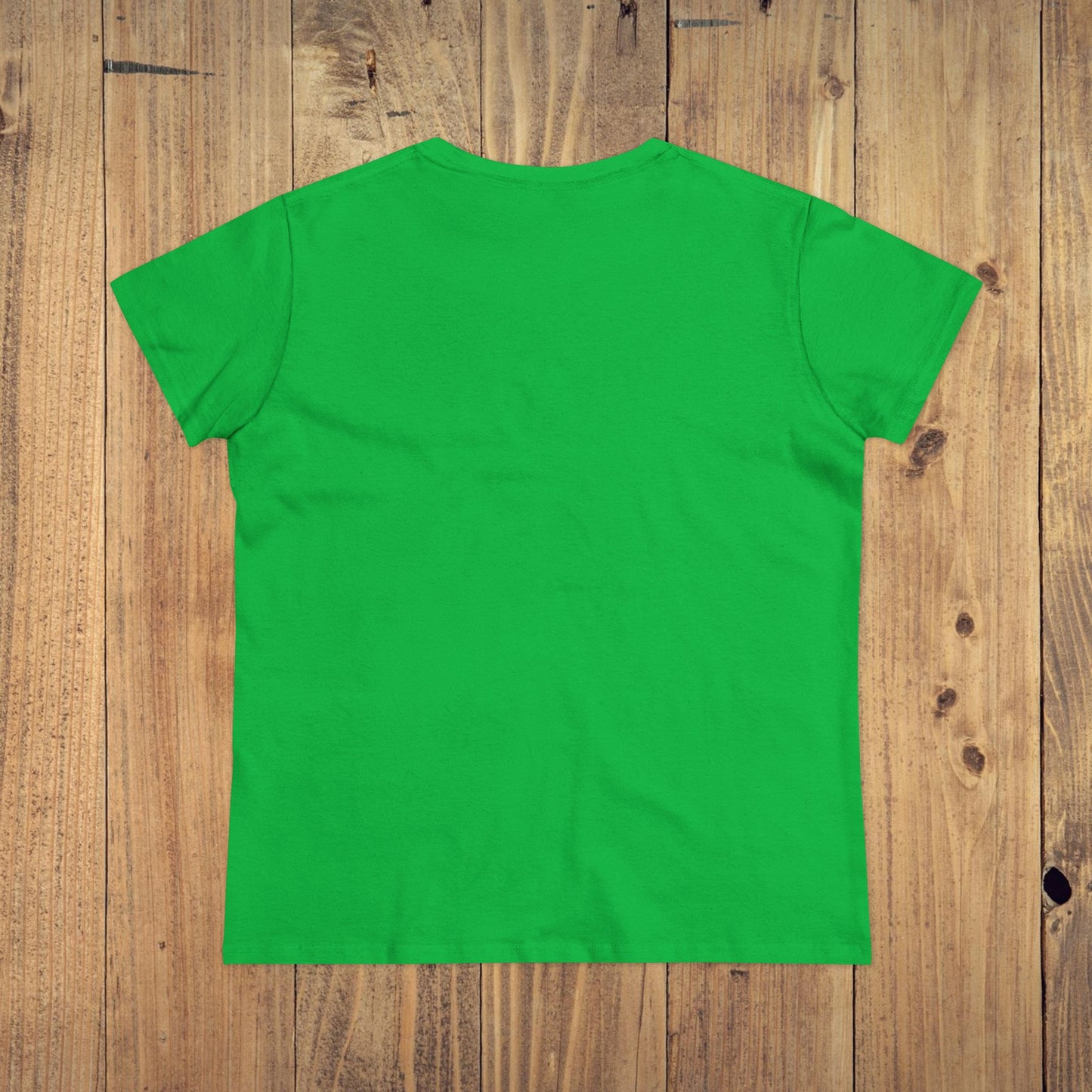 Back view of the Stay Grounded Spiritual Tee in bright green, showcasing its comfortable fit for casual outings.