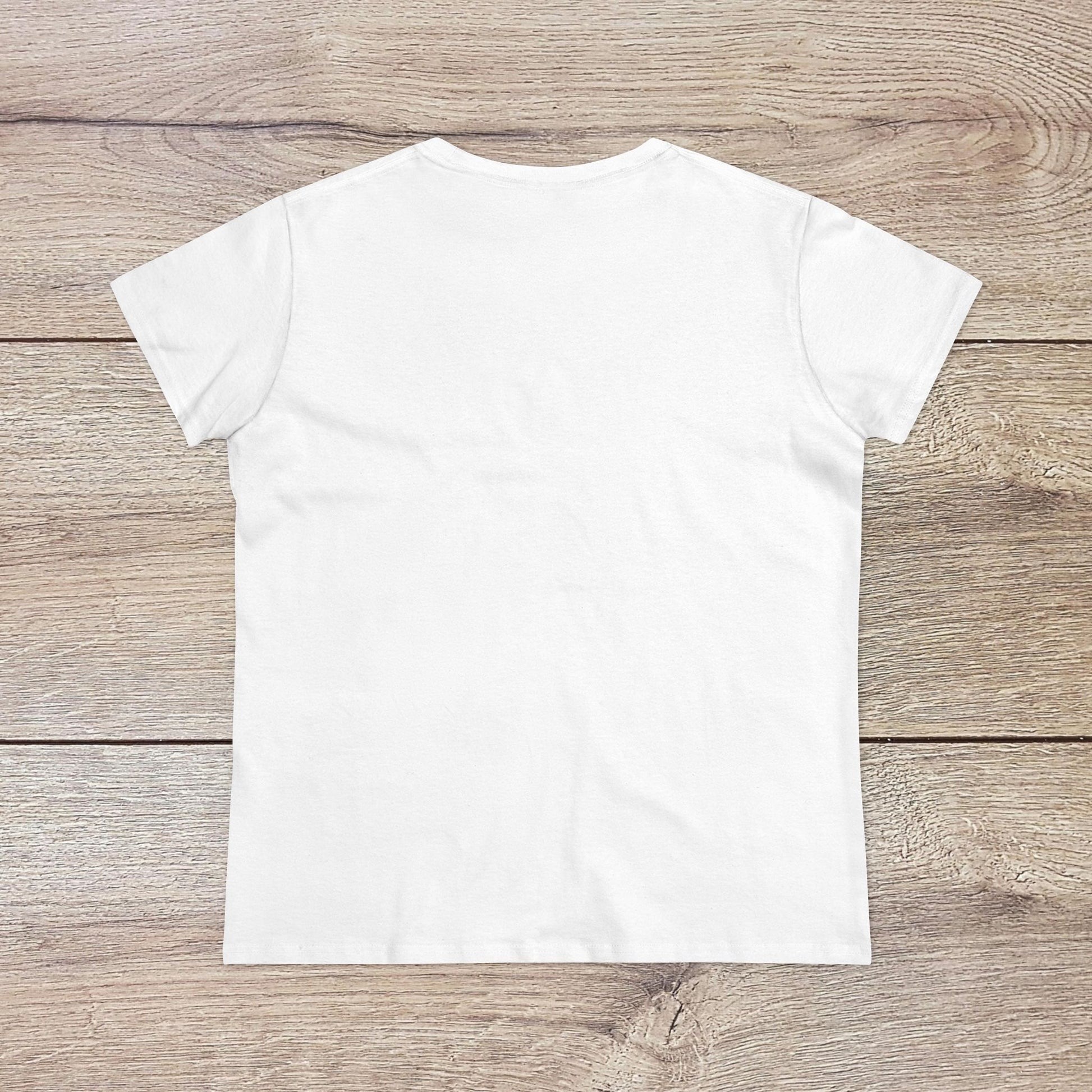 Back view of the Wine Not Tee in classic white, underlining its simple yet stylish design that complements any casual outfit.