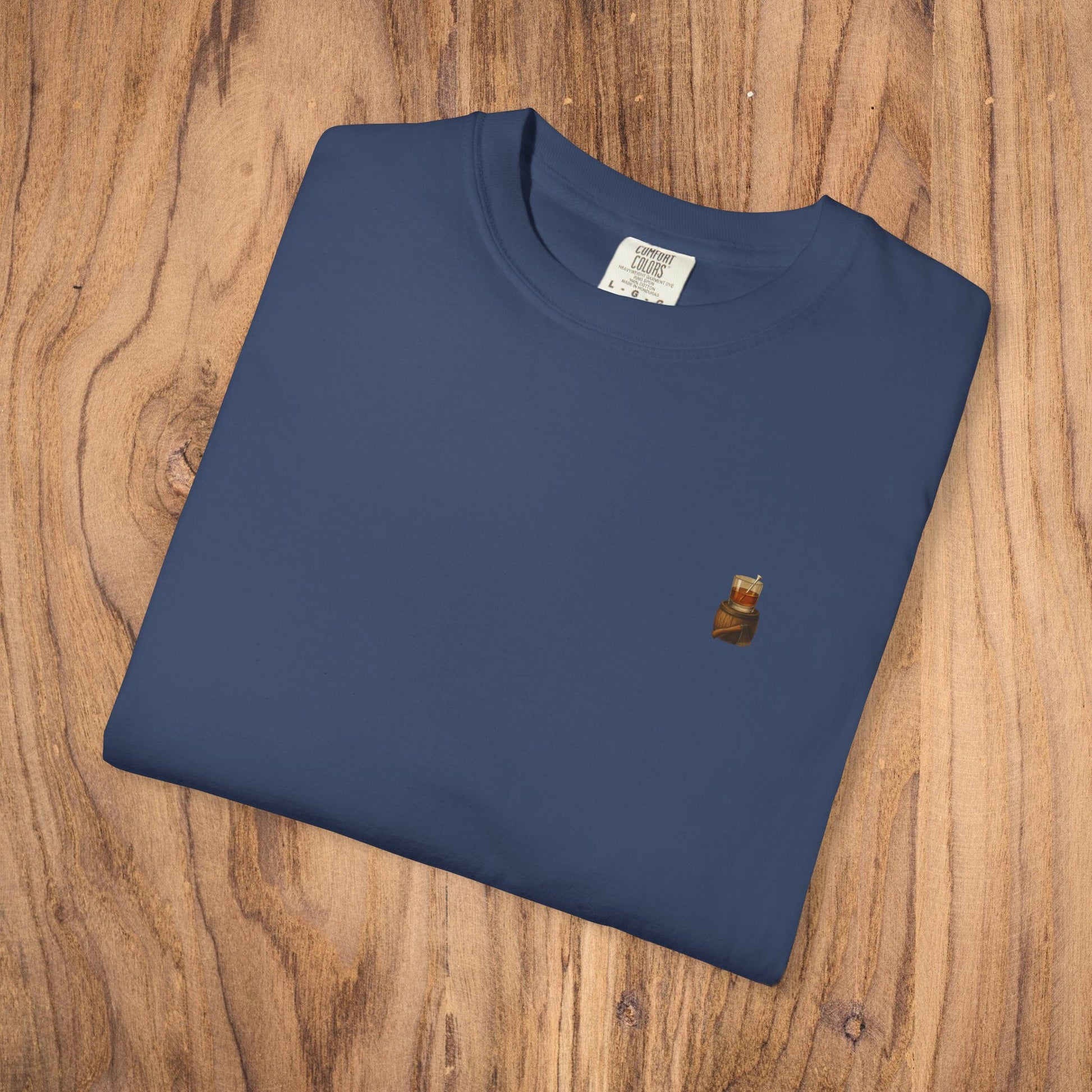 Close-up of folded Premium Southern Made T-Shirt displaying a minimalist design, suitable for anyone seeking stylish casual wear.