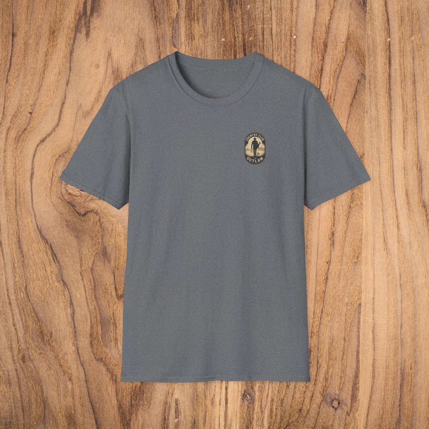 Vintage Southern Gentleman Golf Shirt in blue-gray, designed for comfort and style with 100% cotton fabric and a classic fit, perfect for golf enthusiasts.