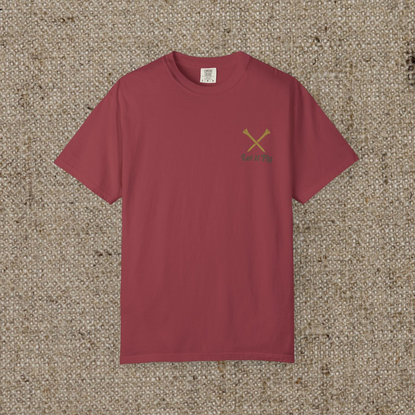 Tee It High Let It Fly Graphic Tee in rich burgundy, featuring a classic design and durable construction, suited for both leisure and active wear.