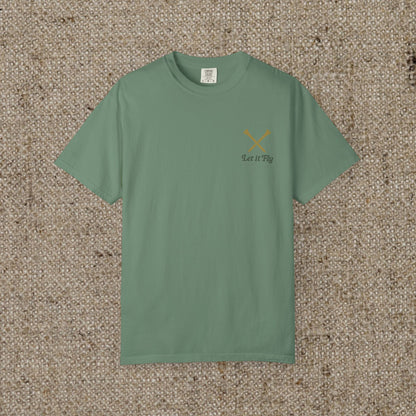 Tee It High Let It Fly Graphic Tee in green color, showcasing a trendy graphic and soft fabric ideal for everyday wear.