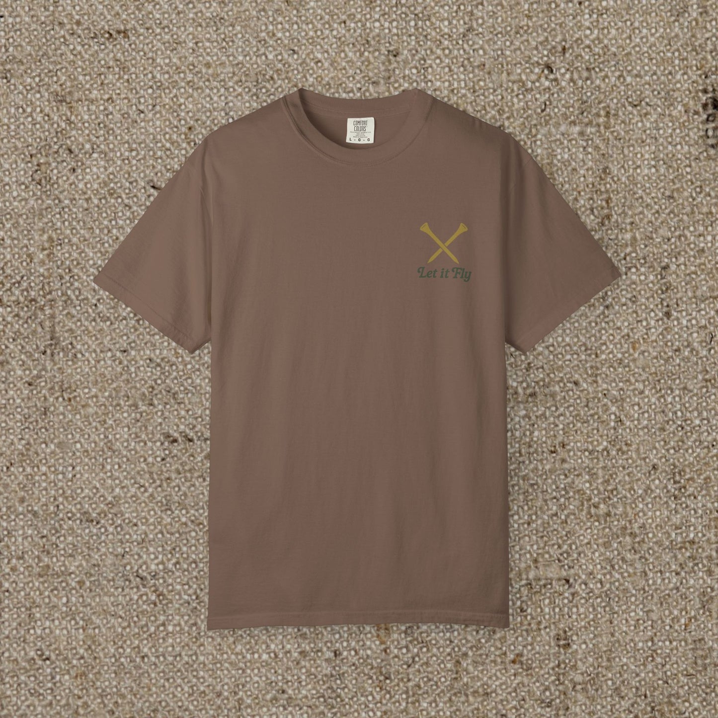 Tee It High Let It Fly Graphic Tee in brown, crafted from soft US cotton with a durable design, perfect for any occasion.