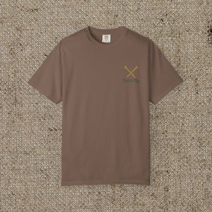 Tee It High Let It Fly Graphic Tee in brown, crafted from soft US cotton with a durable design, perfect for any occasion.