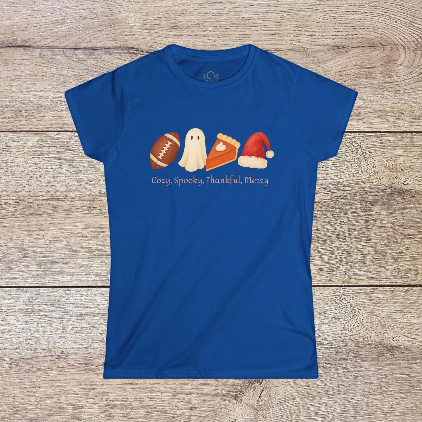 Cozy Seasonal Women's Tee | Fall Winter Graphic T-Shirt, Ghost Tee, Thanksgiving Shirt, Holiday Apparel, Cute Casual Wear - ZenAndWhiskey
