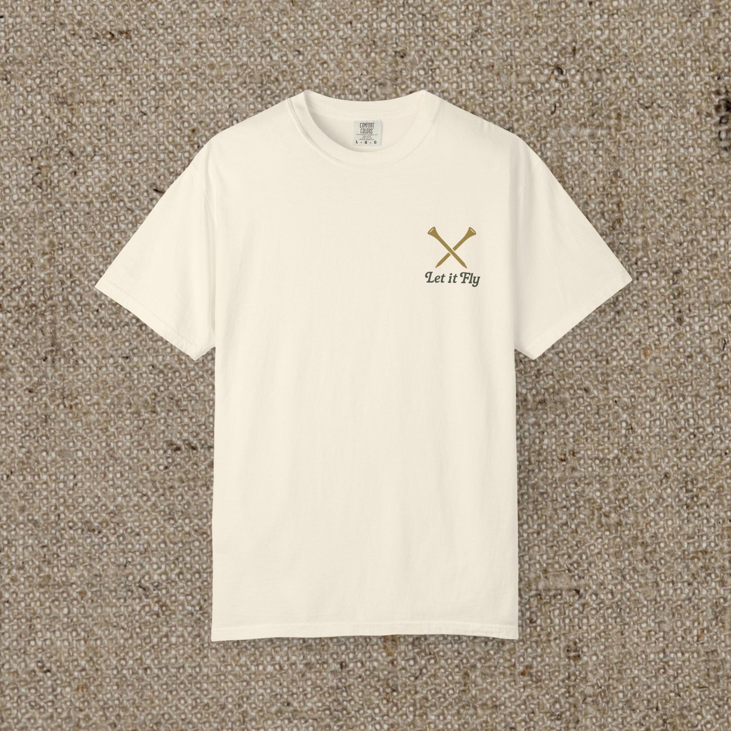 Tee It High Let It Fly Graphic Tee in white, designed with soft US cotton and a stylish graphic, suitable for any event.