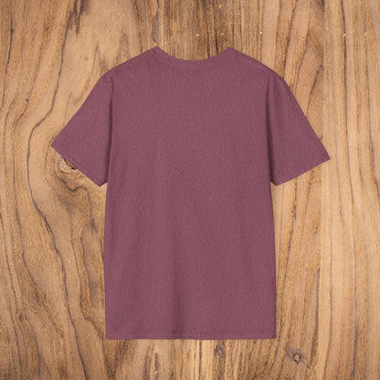 Back view of a maroon Vintage Southern Gentleman Golf Shirt on a wooden background, demonstrating the classic fit and stylish simplicity.