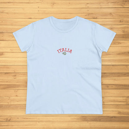 Unisex Ultra Cotton Tee with Italian Heritage Design featured in light blue color, perfect for casual adventures.