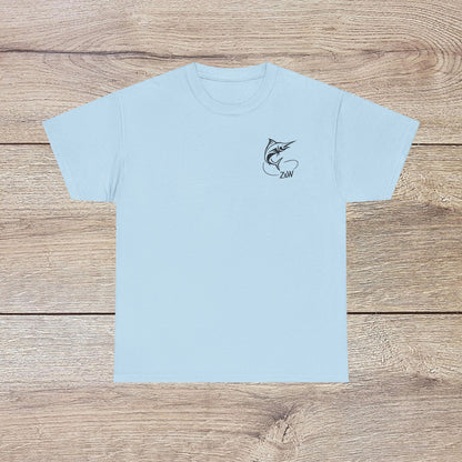 Fishing Adventure Tee - Unisex Heavy Cotton Shirt featuring a stylish design perfect for nature lovers, ideal for outdoor activities and fishing trips.
