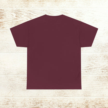 Back view of the True Crime & Moonshine Unisex Graphic Tee - Vintage Casual Wear for True Crime Lovers, highlighting the simple yet stylish maroon fabric without any prints.