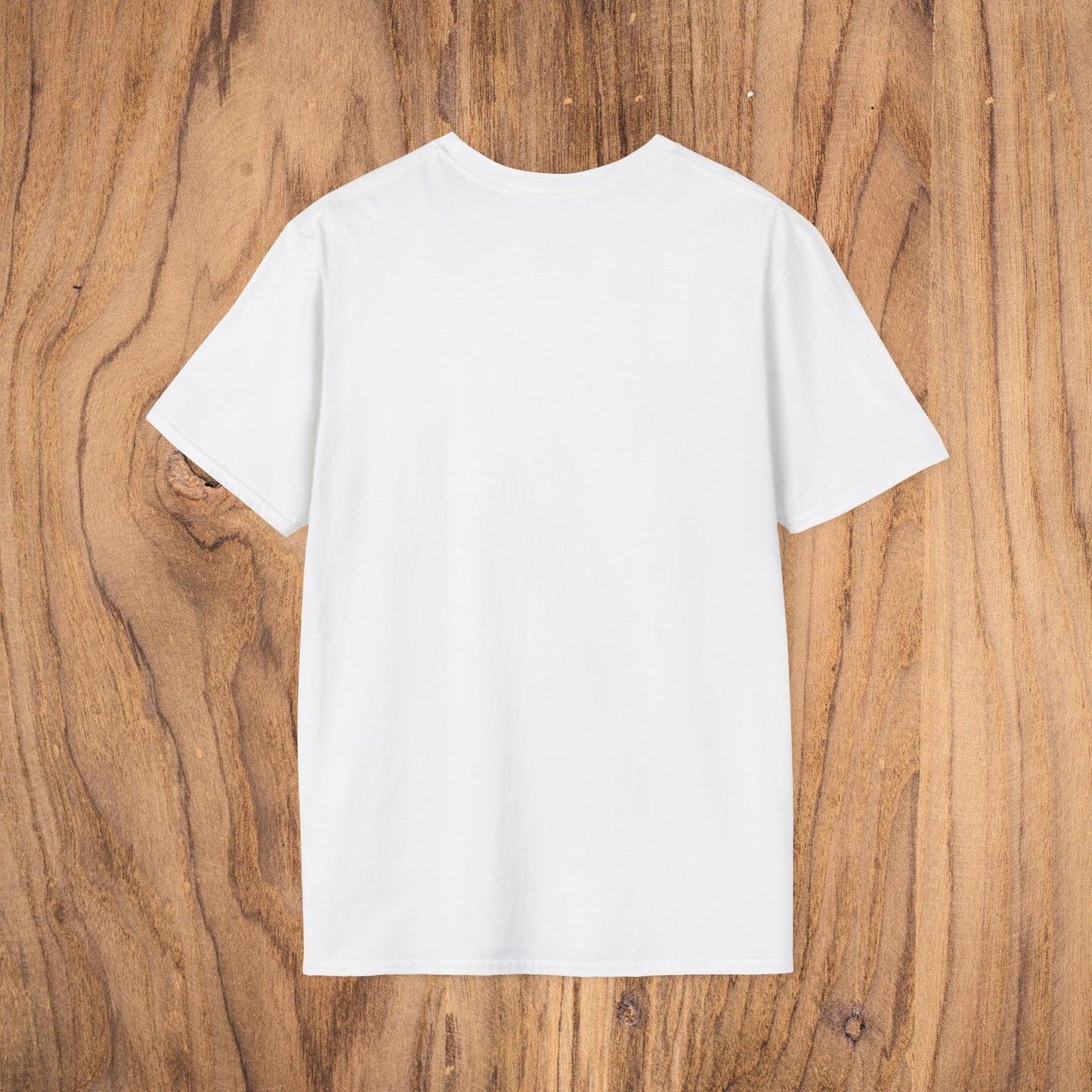 Back view of a white Vintage Southern Gentleman Golf Shirt, illustrating its clean design and classic fit, ideal for country club attire.