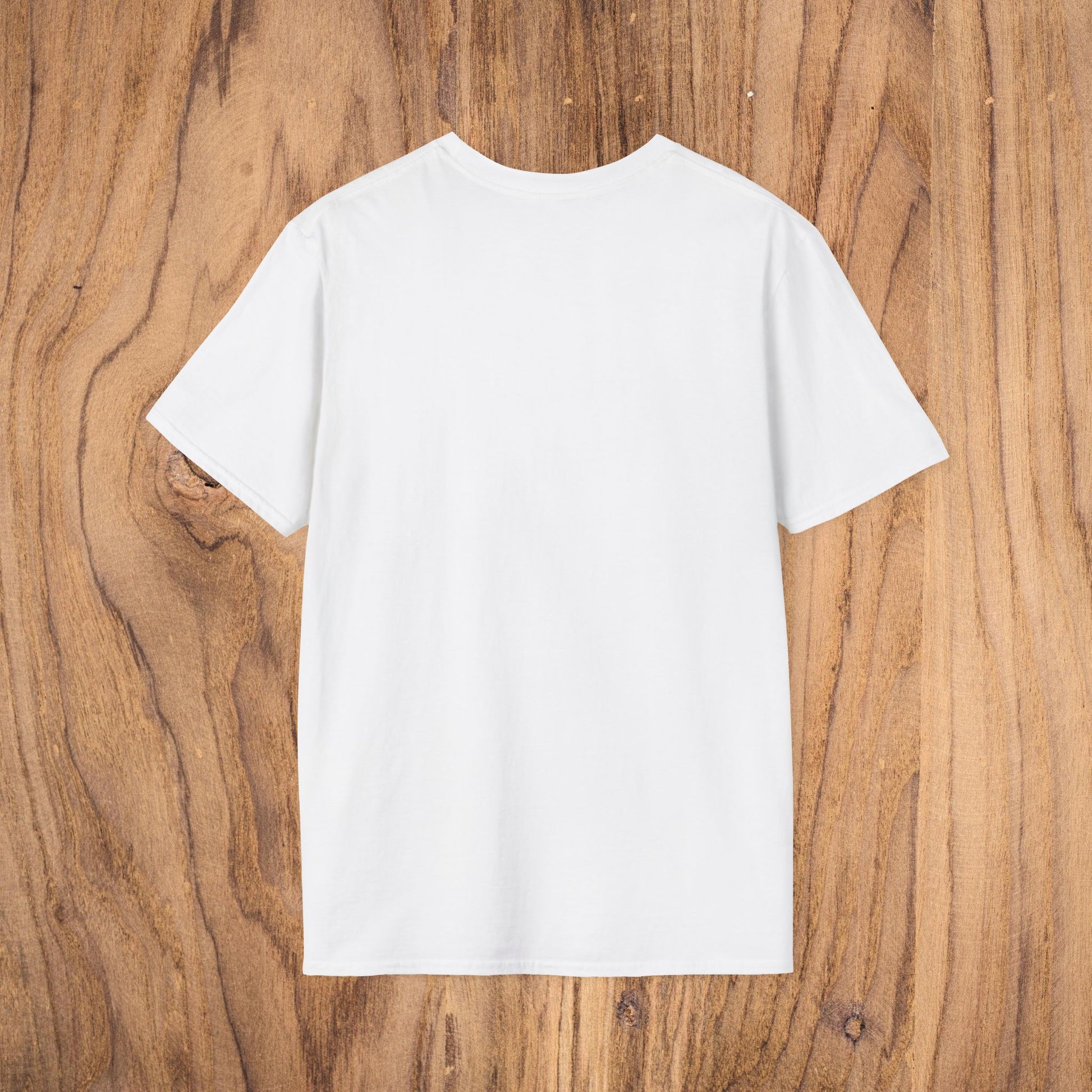 Back view of a white Vintage Southern Gentleman Golf Shirt, illustrating its clean design and classic fit, ideal for country club attire.