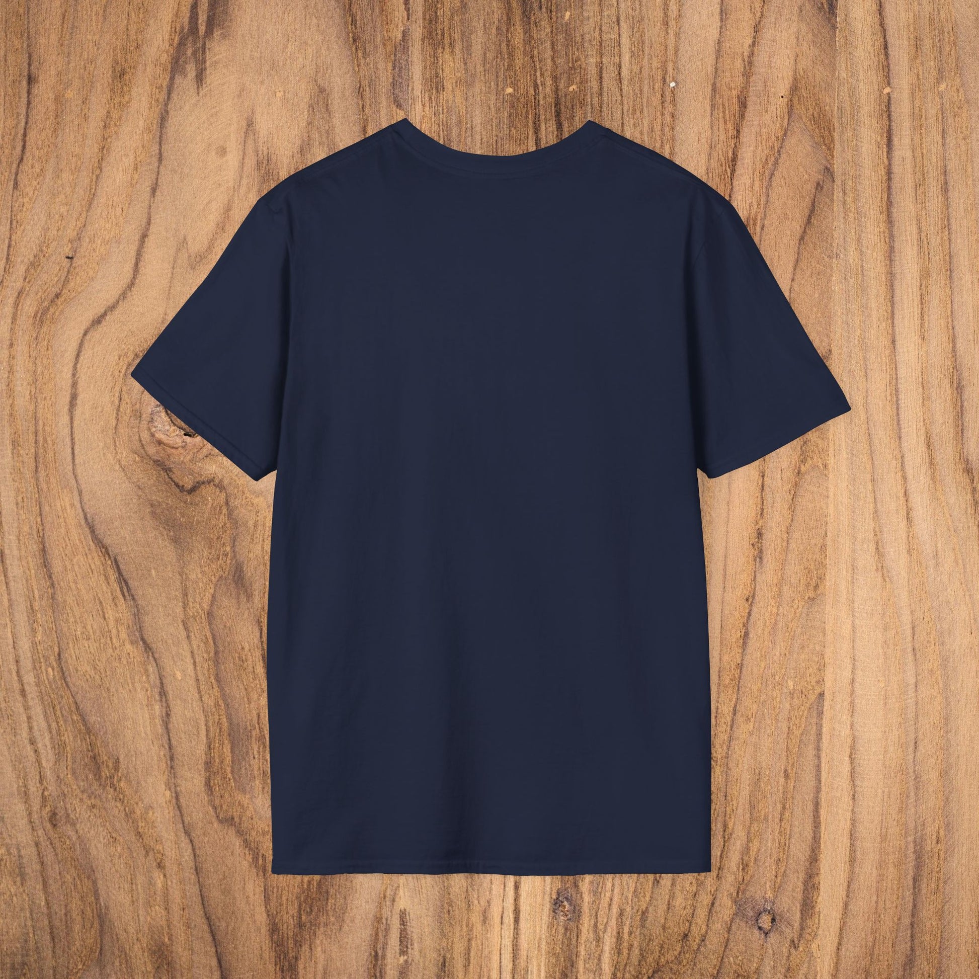 Back view of the navy Vintage Southern Gentleman Golf Shirt - Country Club Outlaw Cowboy Tee, highlighting its classic fit and quality craftsmanship.