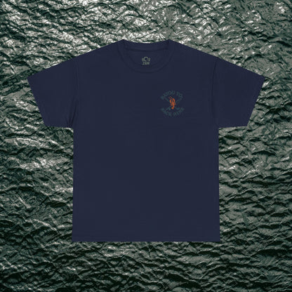Bayou To Back Nine Softstyle Golf Tee in navy blue, providing comfort and a stylish look for casual outings and golf days.