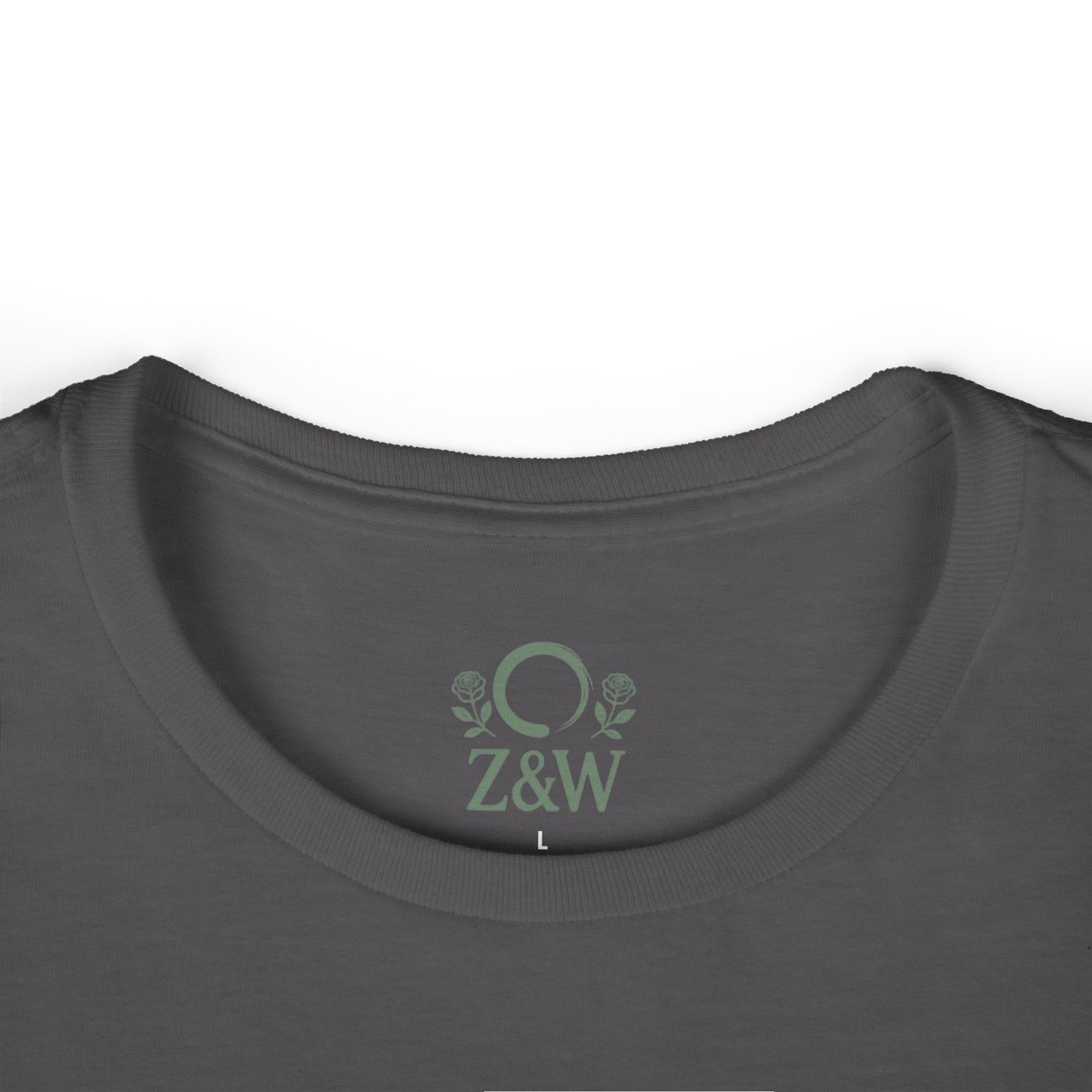 Close-up of the neckline of the Cozy Plant Guitar Sweatshirt with Kangaroo Pocket and Adjustable Hood - Ethically Made, featuring stylish embroidery options.