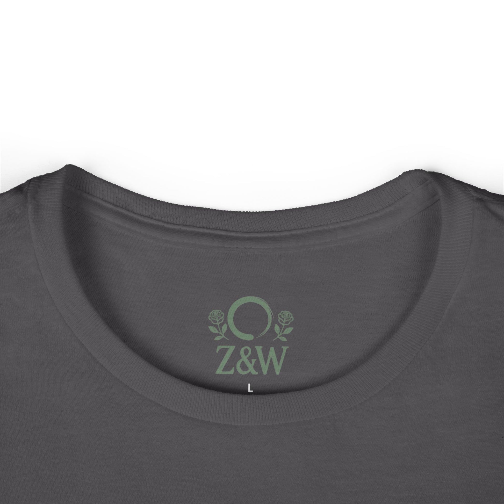 Close-up of the neckline of the Cozy Plant Guitar Sweatshirt with Kangaroo Pocket and Adjustable Hood - Ethically Made, featuring stylish embroidery options.