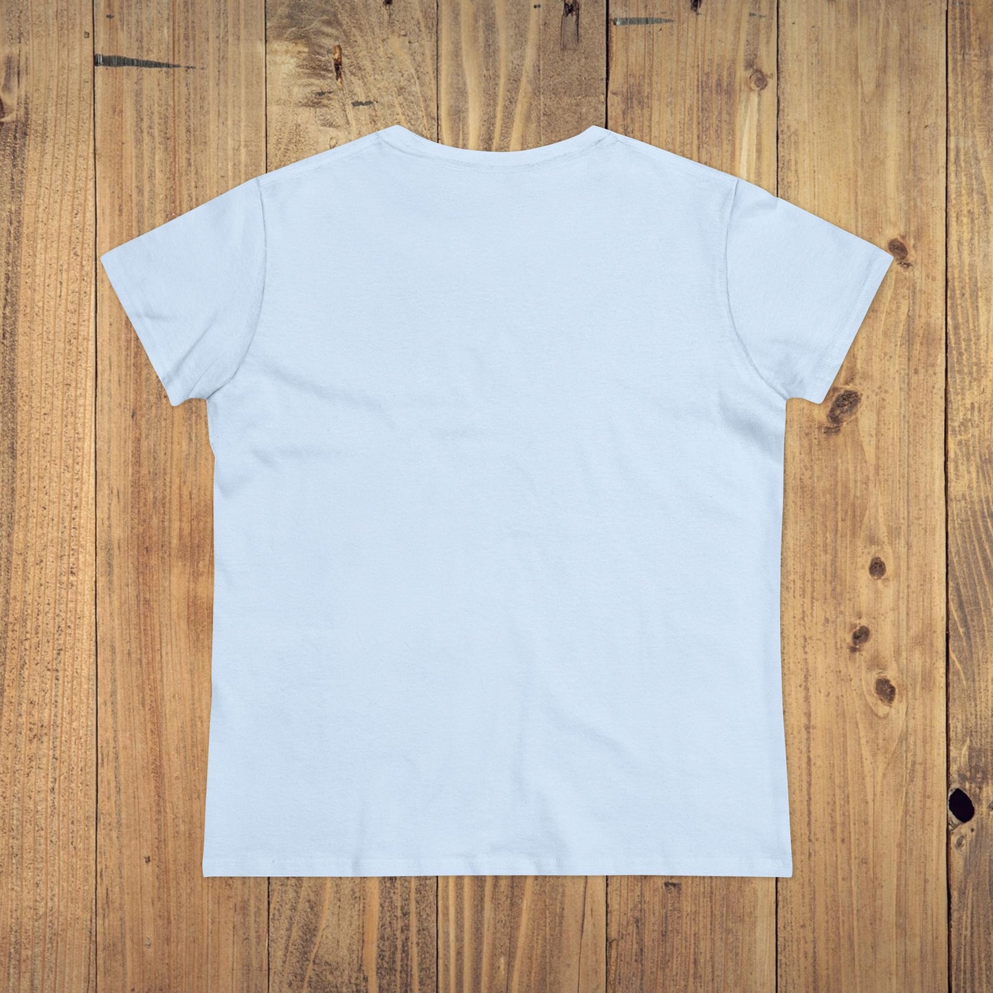 Back view of the Stay Grounded Spiritual Tee in light blue, showcasing the soft fabric ideal for comfortable wear during festivals.