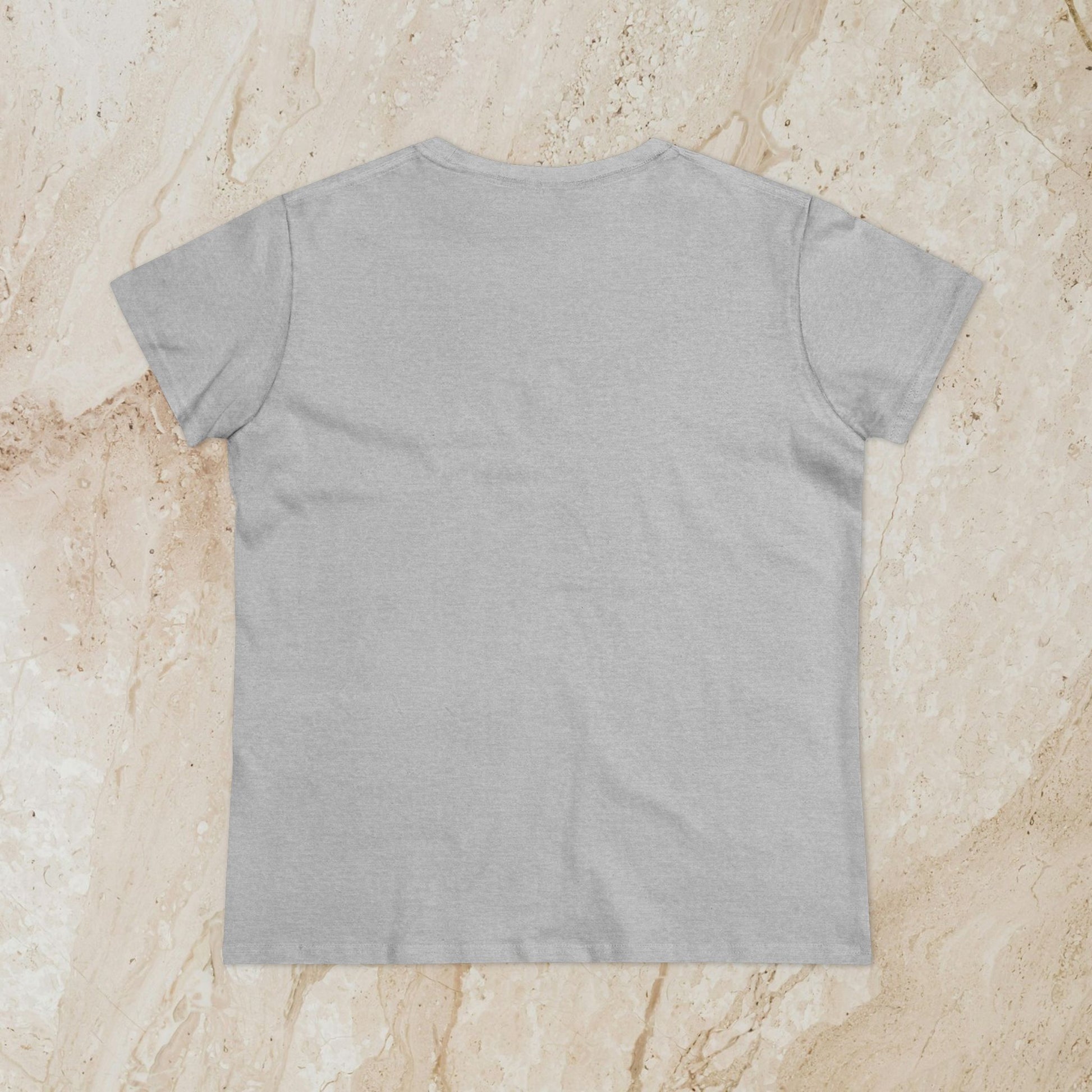 Back view of the Stylish Third Eye Graphic Tee in grey. This cropped 100% cotton t-shirt emphasizes comfort and durability, making it an excellent choice for trendy outfits.
