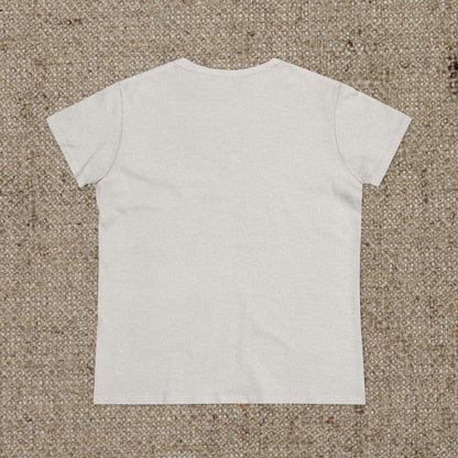 Back view of the ZenAndWhiskey Classic 100% Cotton Tee in light heather gray, showcasing its simple and clean design for versatile wear.