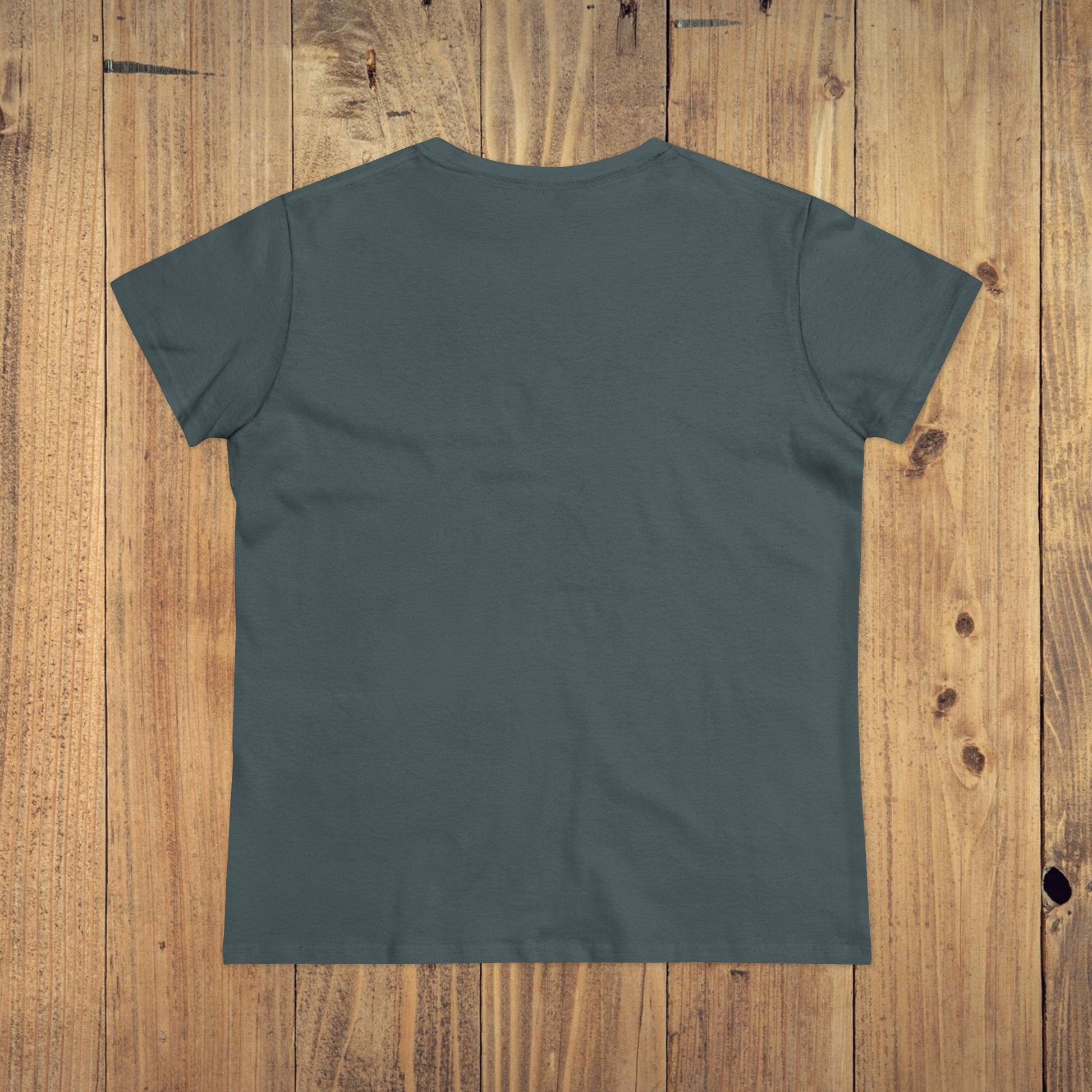 Back view of the Stay Grounded Spiritual Tee in a dark gray color, showcasing its simple and stylish design for comfortable wear.