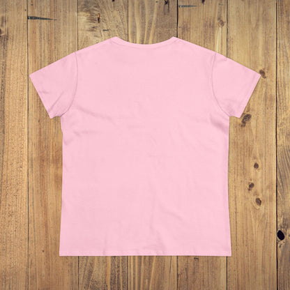 Back view of the Stay Grounded Spiritual Tee in soft pink, emphasizing the cropped style and cozy fit perfect for casual outings.
