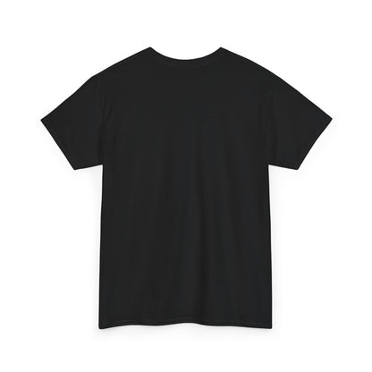 Back view of the True Crime & Moonshine Unisex Graphic Tee in black, a stylish choice perfect for casual wear among true crime aficionados.