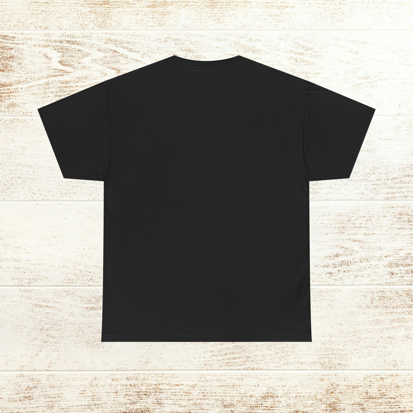 Back view of the True Crime & Moonshine Unisex Graphic Tee in black, designed for comfort and style, ideal for true crime fans.