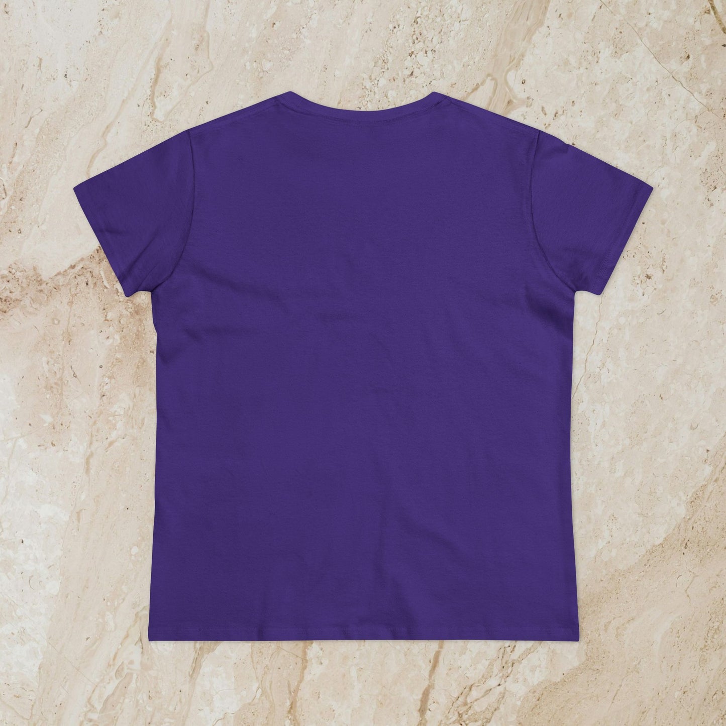 Back view of a plain purple Stylish Third Eye Graphic Tee, highlighting its simple design and vibrant color, ideal for casual wear and stylish layering.