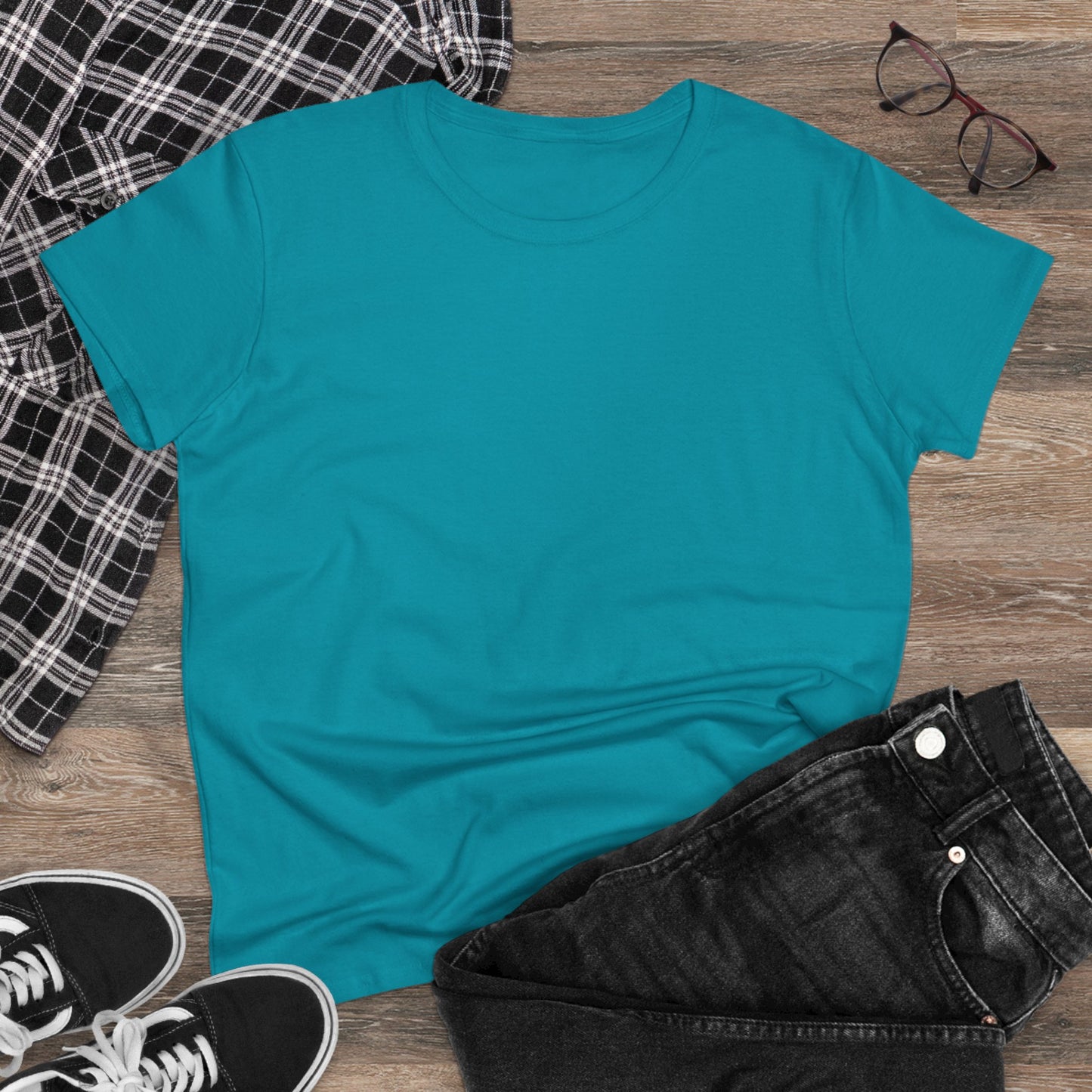 Unisex Dog Lover T-Shirt - Teal 100% cotton short sleeve tee paired with casual fashion items, perfect for relaxed days.