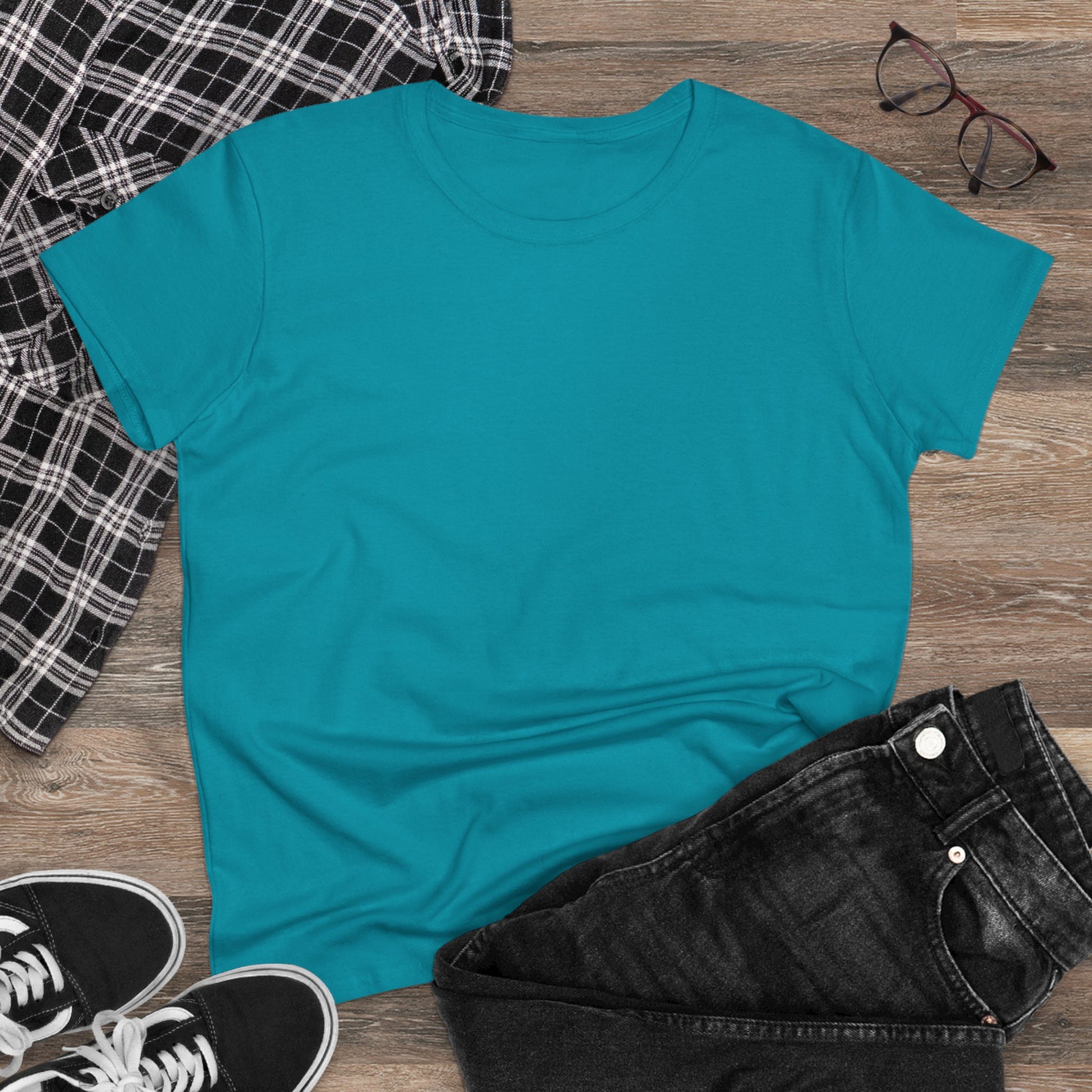 Unisex Dog Lover T-Shirt - Teal 100% cotton short sleeve tee paired with casual fashion items, perfect for relaxed days.