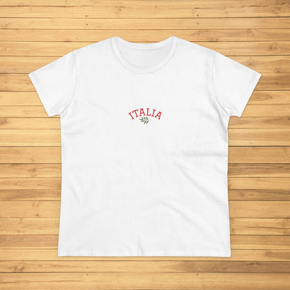 Unisex Ultra Cotton Tee with Italian Heritage Design in white color - Perfect for Casual Adventures