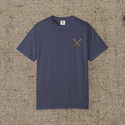 Tee It High Let It Fly Graphic Tee in navy blue, made from soft US cotton, offering a versatile design ideal for casual wear.