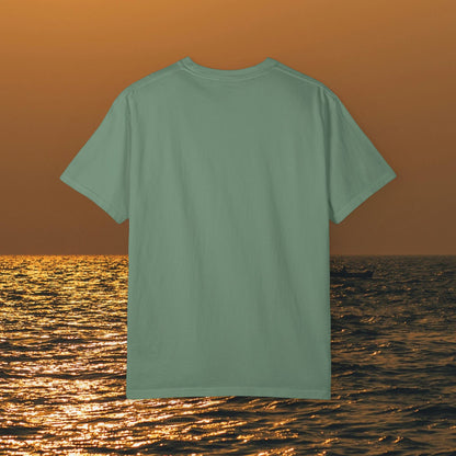 Back view of the Boating T-Shirt for Summer in a soft hue, excellent for outdoor adventures - Soft Cotton Casual Tee for fishing and beach lovers in sizes S-4XL.