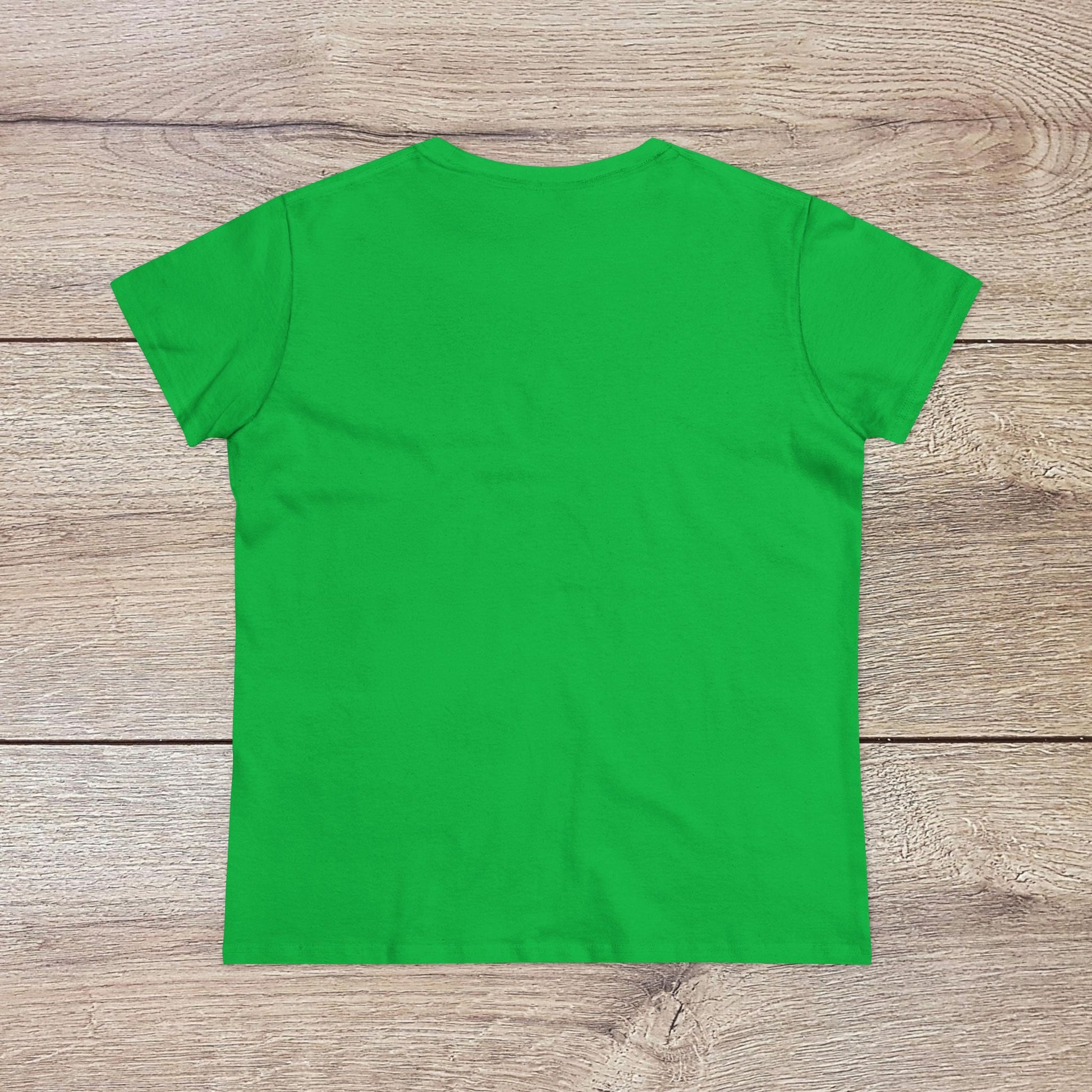 Back view of the Wine Not Tee in vibrant green, showcasing its clean design with no side seams, perfect for wine lovers.