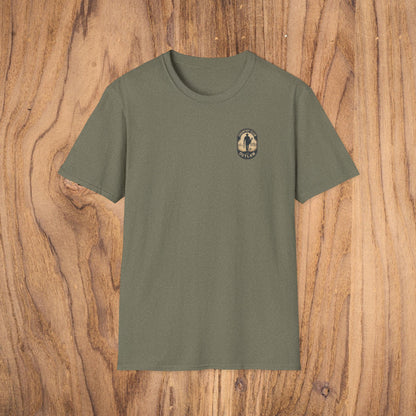 Vintage Southern Gentleman Golf Shirt in olive green, crafted from 100% cotton with a classic fit, perfect for country club styles and outdoor activities.