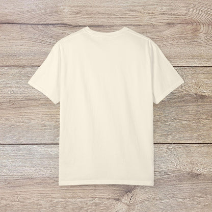 Men's Golden Tee: Comfortable Cotton T-Shirt with Ribbed Collar, showcasing a blank back design, great for versatile wear, adding a creative touch to your wardrobe.
