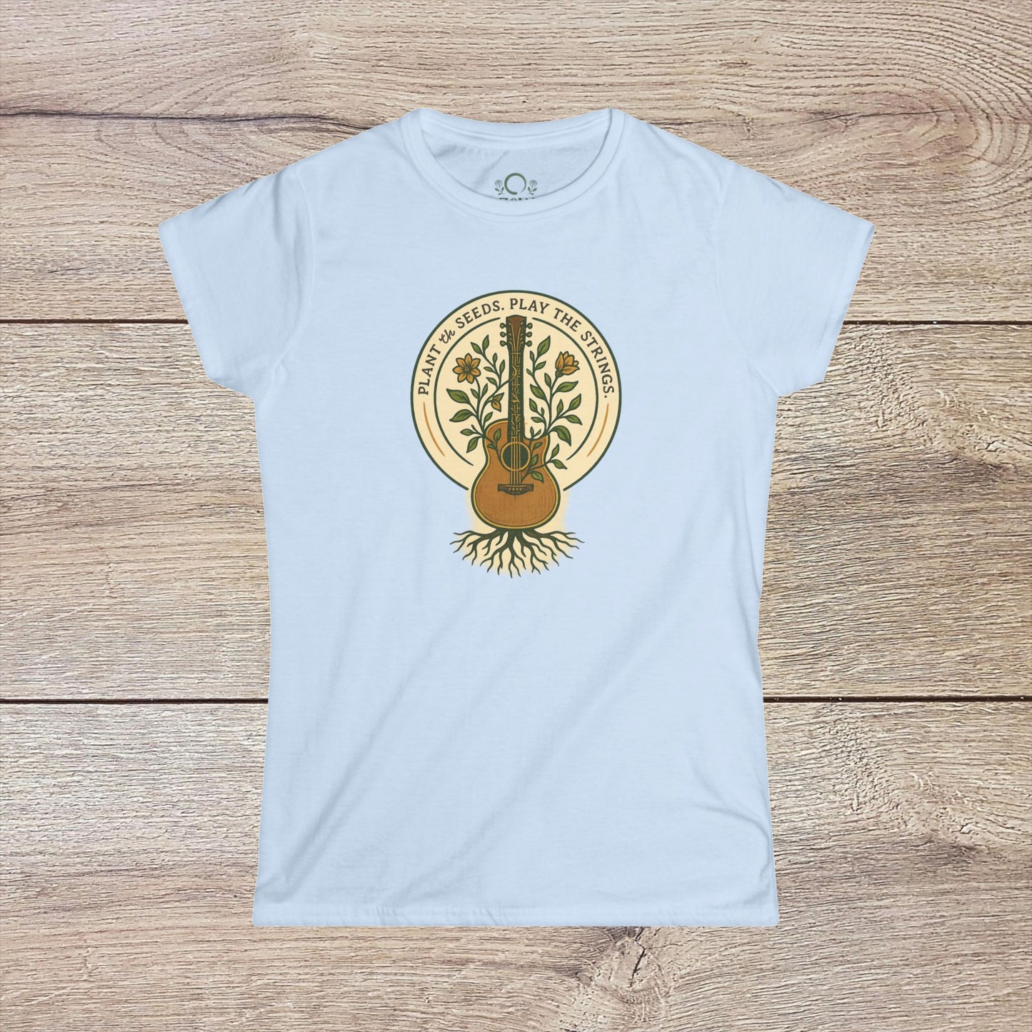 Comfortable Cozy Plant Guitar Sweatshirt in white featuring a kangaroo pocket and adjustable hood - Ethically Made