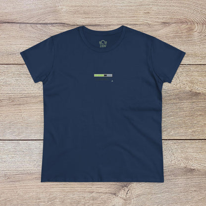404 Y2K Graphic T-Shirt in deep navy blue showcasing a loading bar, a must-have for Y2K fashion enthusiasts.