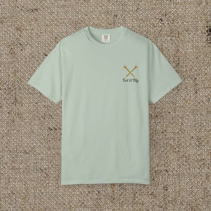 Tee It High Let It Fly Graphic Tee in light mint green, designed with a stylish fit and crafted from durable US cotton.